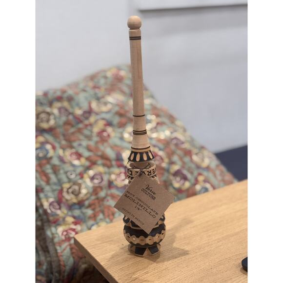 NWT 14" Verve Culture Wooden Traditional Molinillo Whisk Hand Carved Alder Wood - Picture 1 of 13